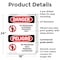 Signmission No Trespassing Authorized Only Bilingual Danger Sign, Plastic, 18in W x 24in L, 2PK OS-2PACK-DS-P-1824-VS-1495 - alternate 5